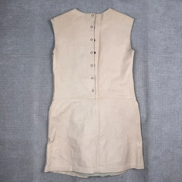 green emerald velvet dress Theory Black Lamb Leather Sleeveless Dress – Double Take main image 0